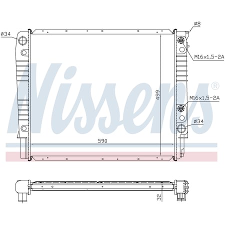 Nissen Nissens Radiator, 65530A 65530A